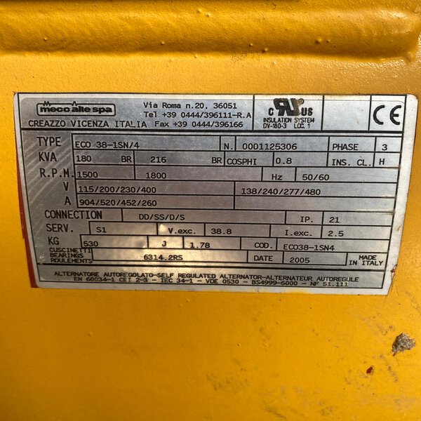 grupo electrógeno genesal 200 kva insonorizado con motor john deere powertech 6.8l