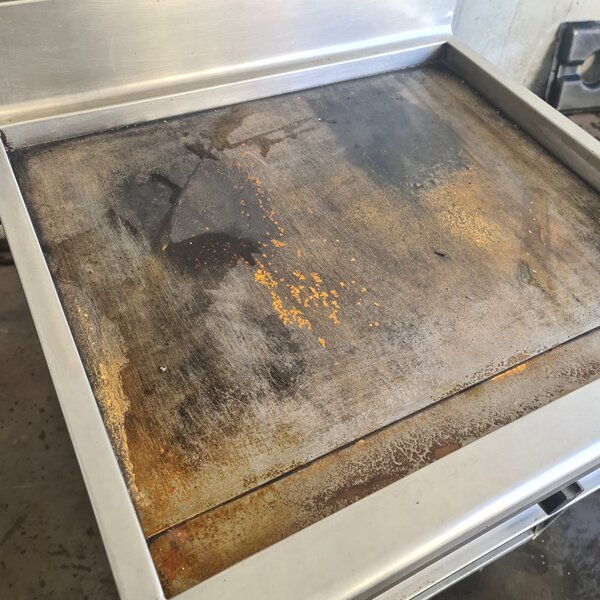 plancha con mueble de acero inoxidable gas natural