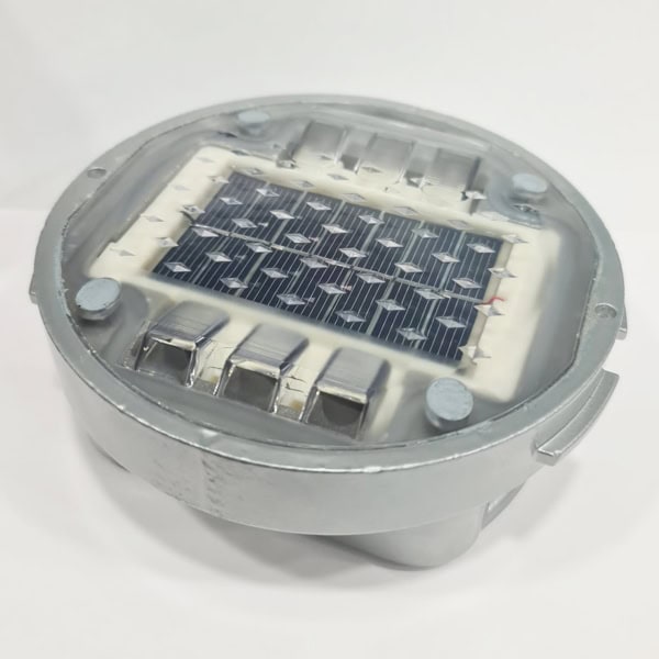 baliza led solar de señalización vial mitra 3+3 led