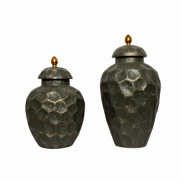 Hammered Iron Ginger Jar