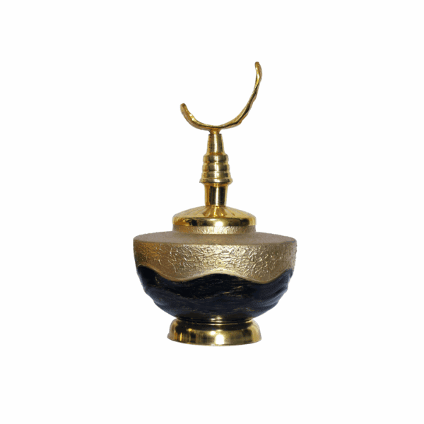 Black & Gold Iron Decorative Set – Pair (Small & Medium)