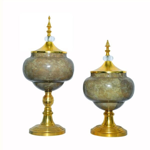 Decorative green jar