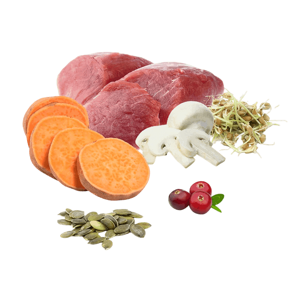 Cocinado: Men&uacute; Ib&eacute;rico Royale (Cerdo/Jabal&iacute;) Congelado Cocinado para perro, detalle