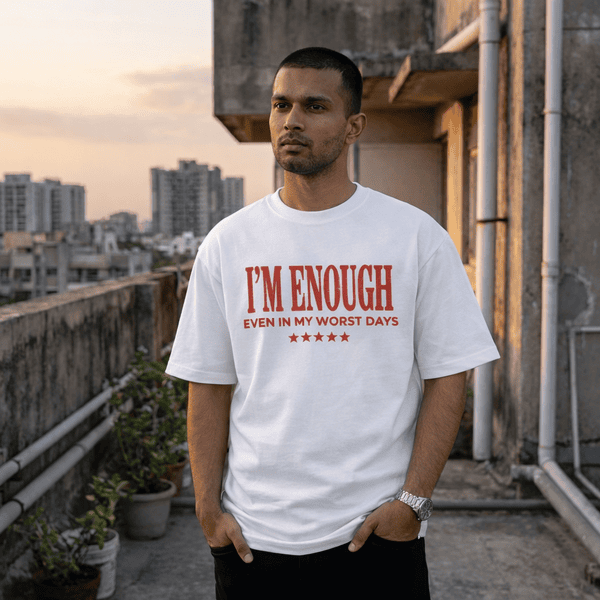I’m Enough Oversized T-Shirt – Motivational 240 GSM Premium Cotton Tee - Image 5
