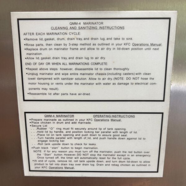Quality Industries by Stainless 220V Commercial Marinator with Safety Cover, MaxBox and Plastic Tubs - Image 3