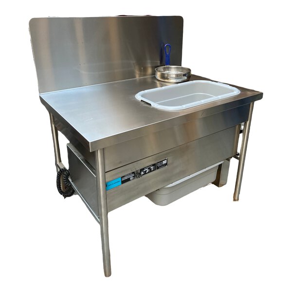 Quality Industries by Stainless 48 in Commercial Breading Sifter Table, 120V, Right-Hand