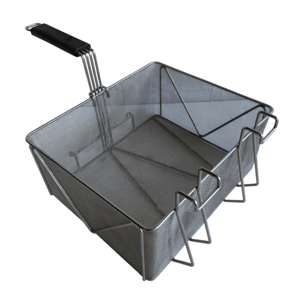Fry Basket, Stainless Steel, Black Handle, 295x350x155 (mm)
