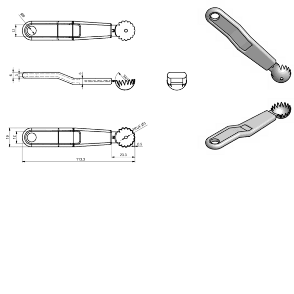 Quality Industries Red Coring Tool - 4.5in Plastic Handle, Stainless Steel End | Precision Kitchen & Workshop Essential - Image 7