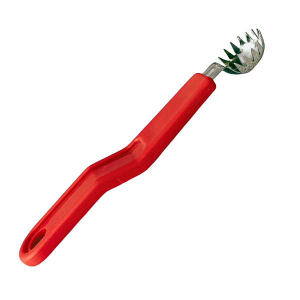 Quality Industries Red Coring Tool - 4.5in Plastic Handle, Stainless Steel End | Precision Kitchen & Workshop Essential