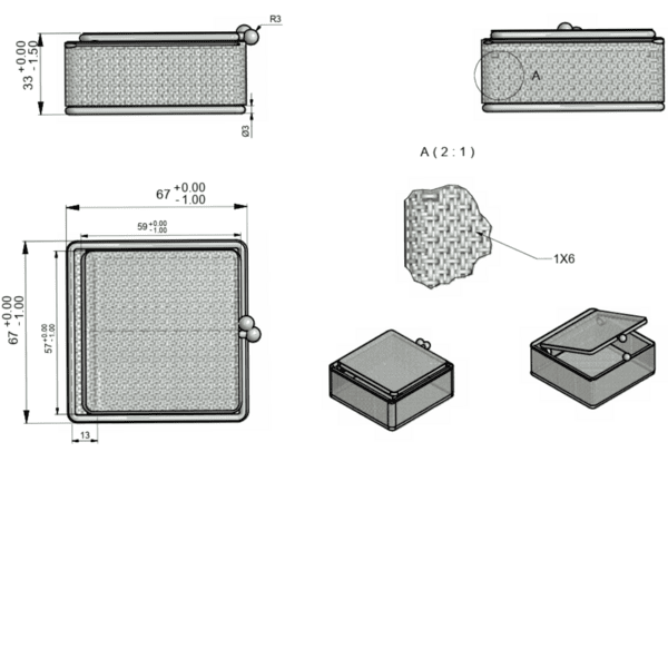 Mini Parts Washing Basket, Stainless Steel, Ball Clasp, 67x67x33mm - Image 9