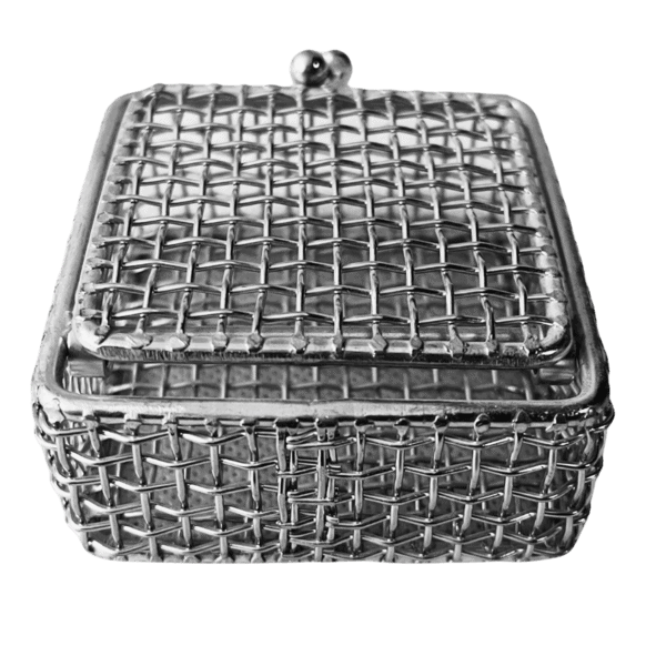 Mini Parts Washing Basket, Stainless Steel, Ball Clasp, 67x67x33mm - Image 7