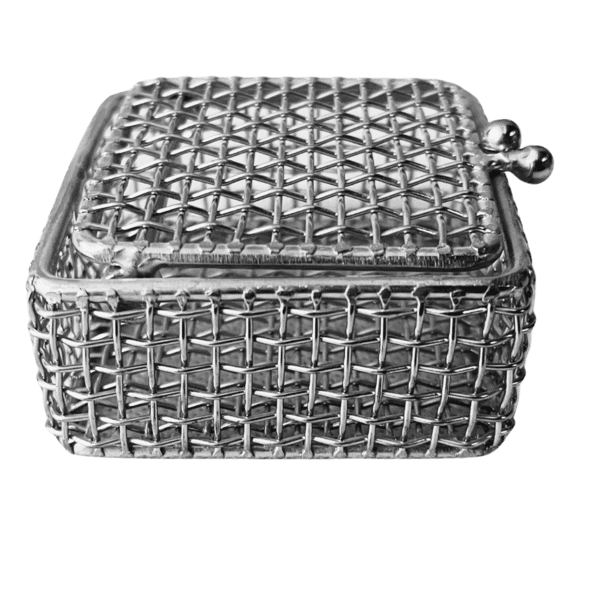 Mini Parts Washing Basket, Stainless Steel, Ball Clasp, 67x67x33mm - Image 6