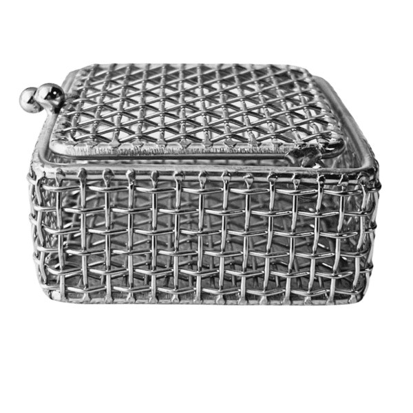 Mini Parts Washing Basket, Stainless Steel, Ball Clasp, 67x67x33mm - Image 5