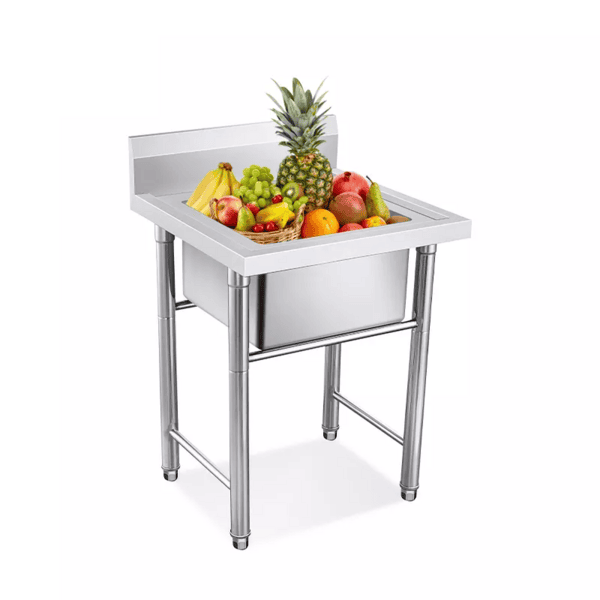 Quality Industries Economy Sink, Single, Stainless Steel, 600x650x800 - Image 2