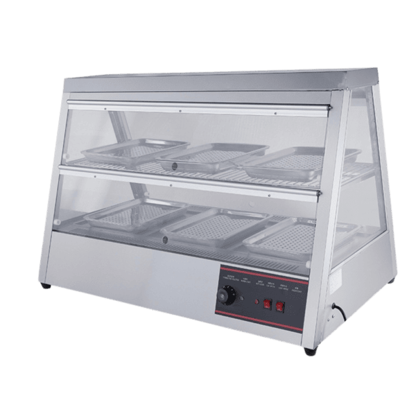 Quality Industries 44" Heated Display Case - Stainless Steel