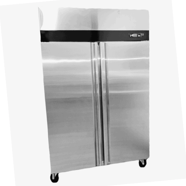 Quality Industries Fridge/Freezer - Double Door, 44 cu. ft., 120V, Stainless Steel