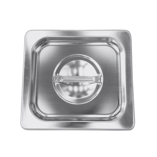 Lid with Handle, 1/6 Pan Size, Stainless Steel