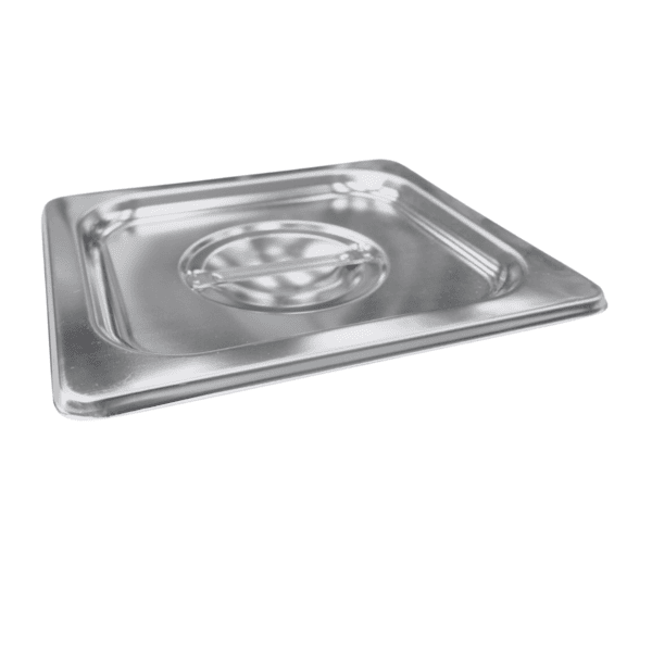 Lid with Handle, 1/6 Pan Size, Stainless Steel - Image 2