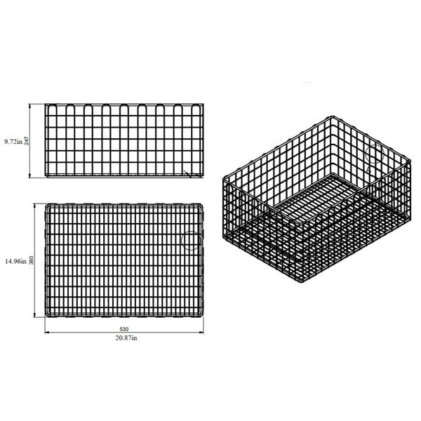 Basket, Stainless Steel, 530x380x247mm - Image 4