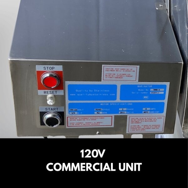Quality Industries by Stainless 120V Commercial Marinator with Safety Cover, MaxBox and Plastic Tubs - Image 10