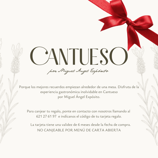Tarjeta regalo Cantueso