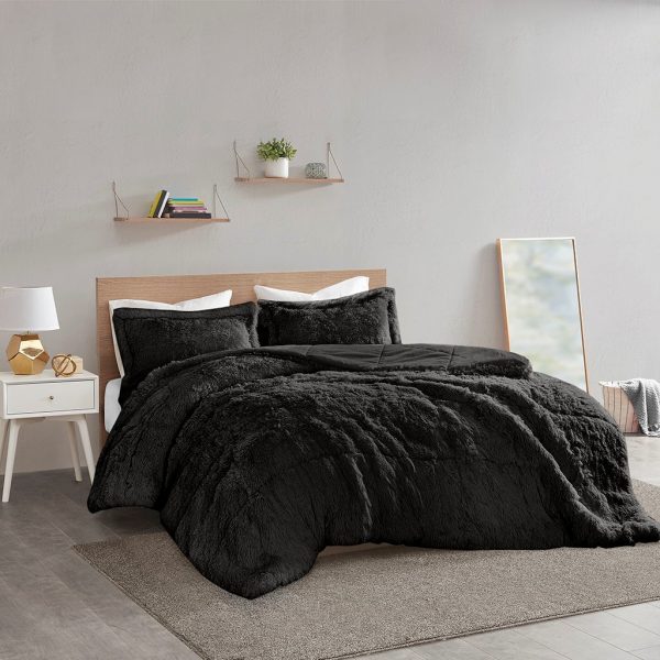Intelligent Design Malea Shaggy Faux Fur Comforter Set - Image 7