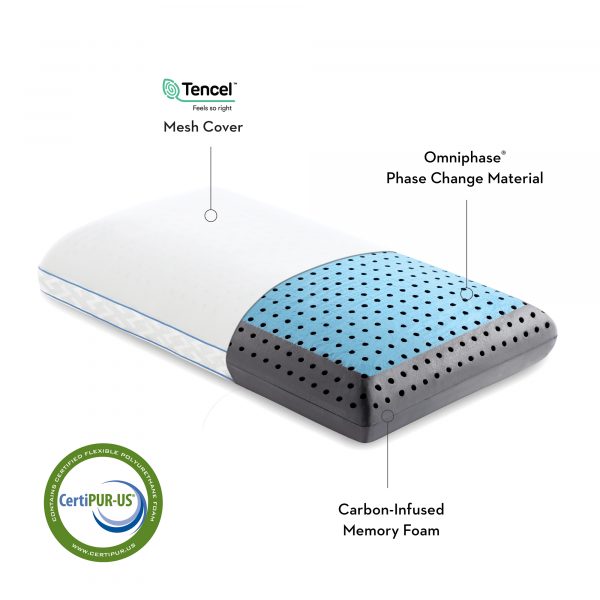 Malouf Z CarbonCool + Omniphase LT Memory Foam Pillow - Image 3
