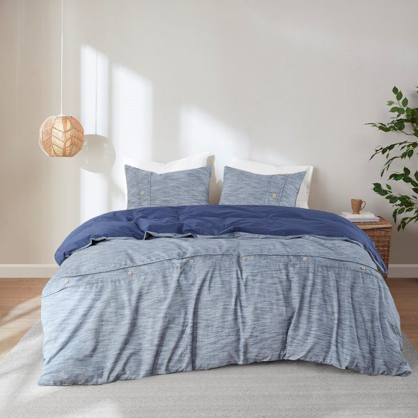 Clean Spaces Dover 3 Piece Organic Cotton Duvet Cover Set - Image 8