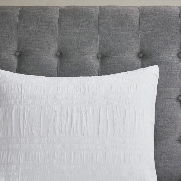 Madison Park Nicolette 4 Piece Cotton Seersucker Duvet Cover Set - Image 7