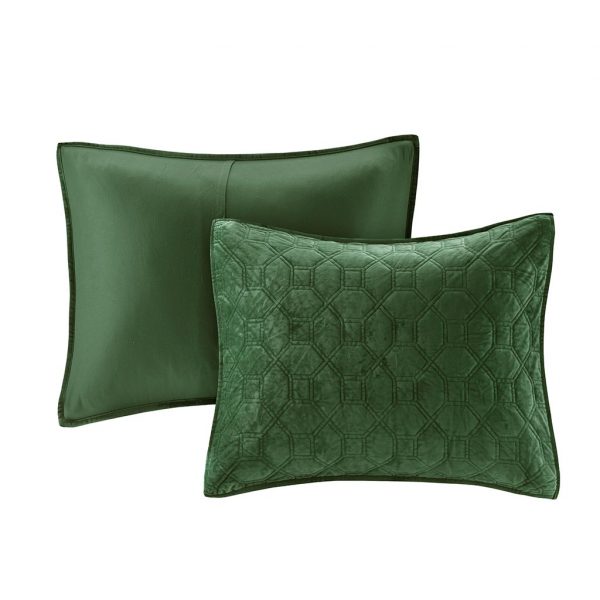 Madison Park Harper Faux Velvet Reversible 3PC Coverlet Set - Image 6