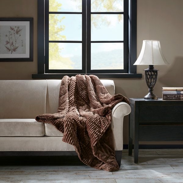 Premier Comfort Parker Corduroy Plush Down Alternative Throw - Image 3