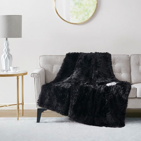 Serta Malea Shaggy Faux Fur Heated Throw - Image 3