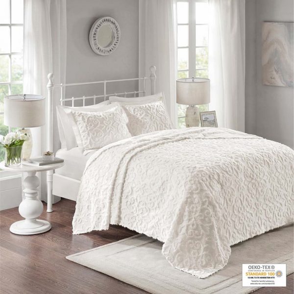 Madison Park Sabrina 3PC Tufted Cotton Chenille Bedspread Set - Image 8