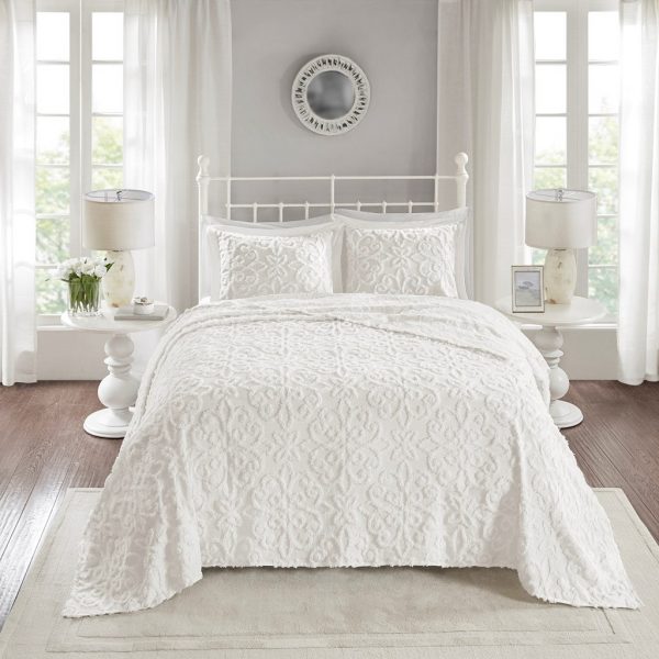 Madison Park Sabrina 3PC Tufted Cotton Chenille Bedspread Set - Image 9