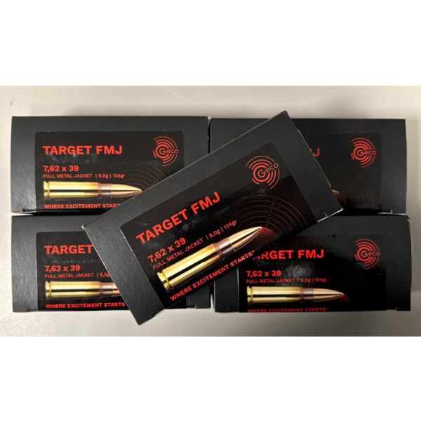 CARTUCCE GECO TARGET FMJ CAL. 7,62X39 124GR