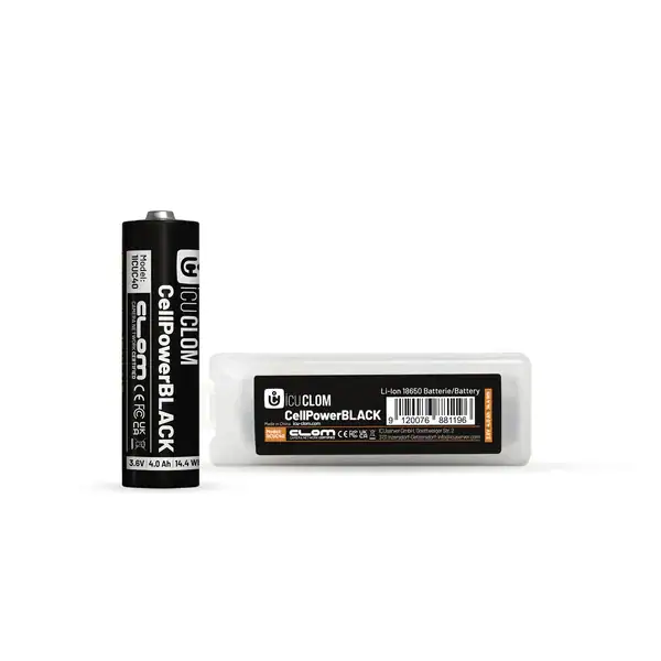 IcuClom Cell Power Black - Batteria 18650 (3.6 V 4.0 Ah)