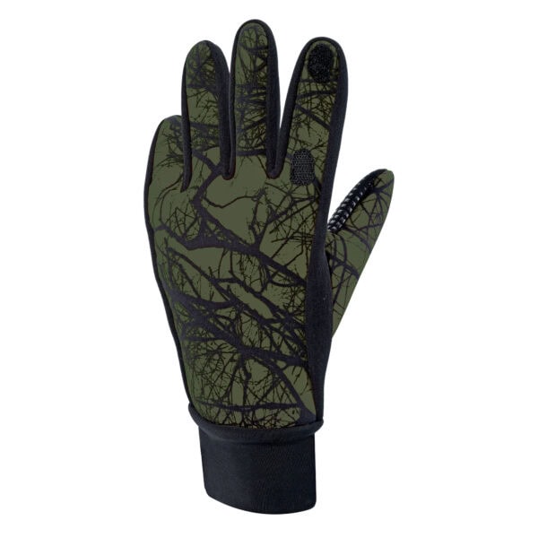 Riserva Guanti da tiro invernale taglio indice dx e sx (Verde - Rami) R2366