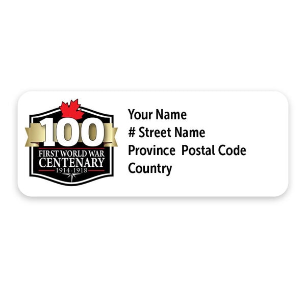 First World War Centenary Mailing Labels