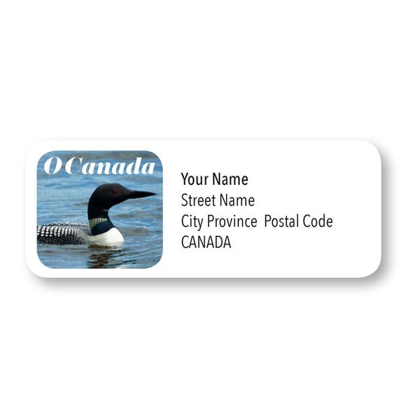 Canadian Wildlife Mailing Label – Canadian Loon