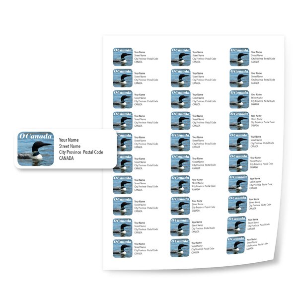 Canadian Wildlife Mailing Label – Canadian Loon - Image 2