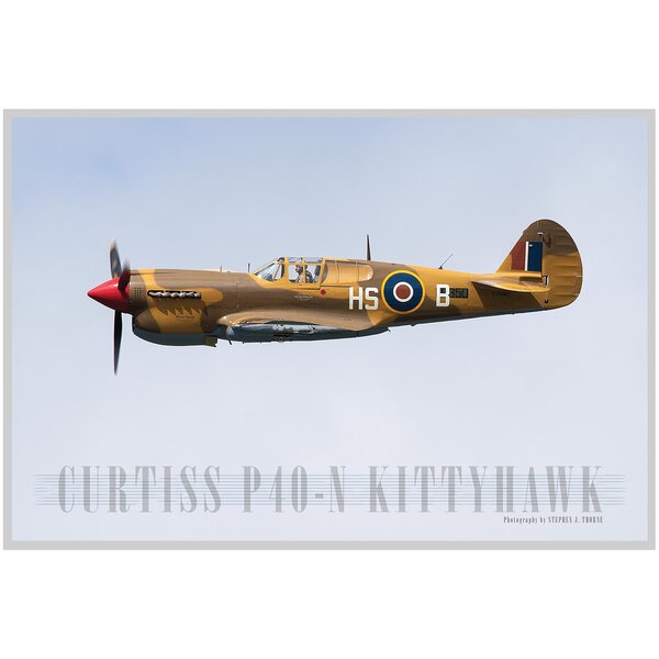 Vintage Warbirds Poster – Curtiss P40-N Kittyhawk