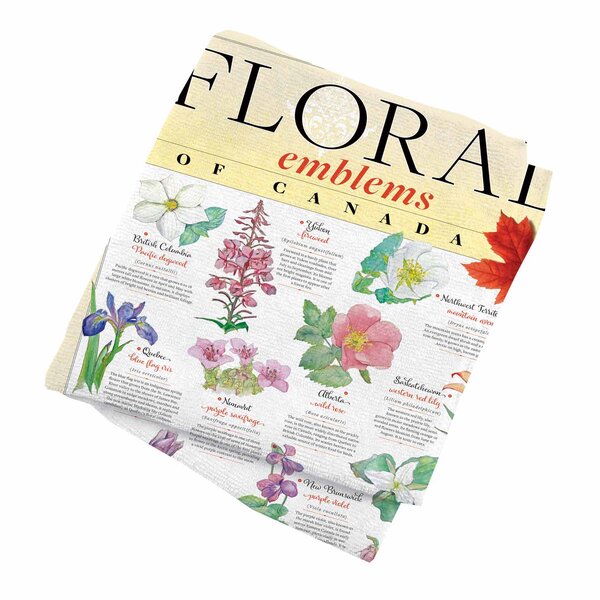 Floral Emblems Tea Towel