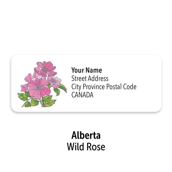 Canadian Floral Emblems Personalized Mailing Labels - Image 12
