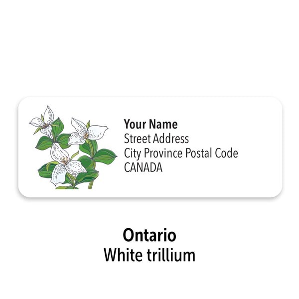 Canadian Floral Emblems Personalized Mailing Labels - Image 6