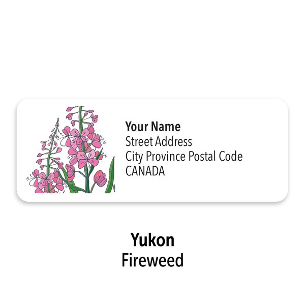 Canadian Floral Emblems Personalized Mailing Labels - Image 2