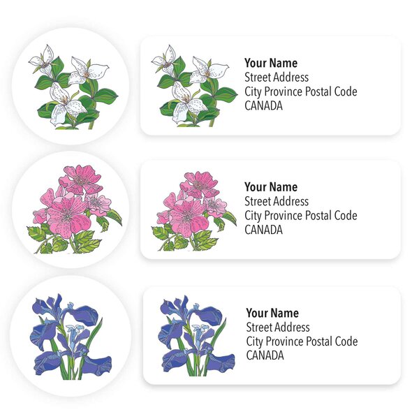 Canadian Floral Emblems Personalized BUNDLE