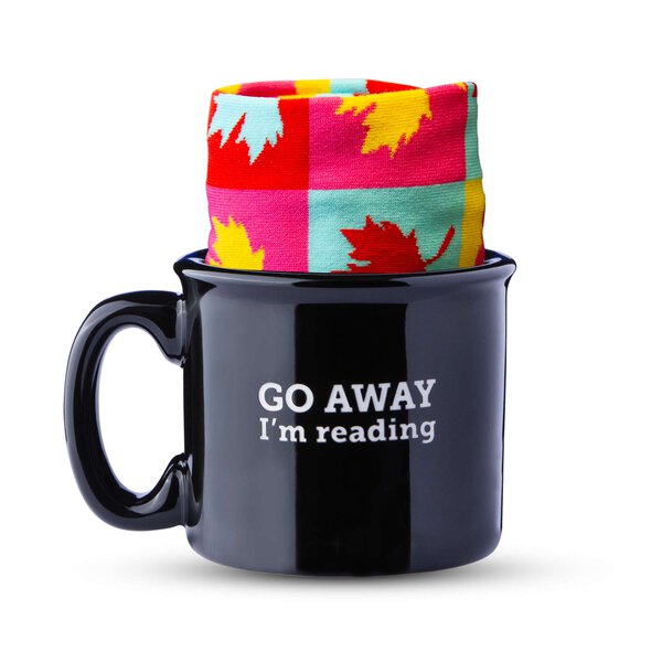 Go Away I’m Reading Mug and Sock Set