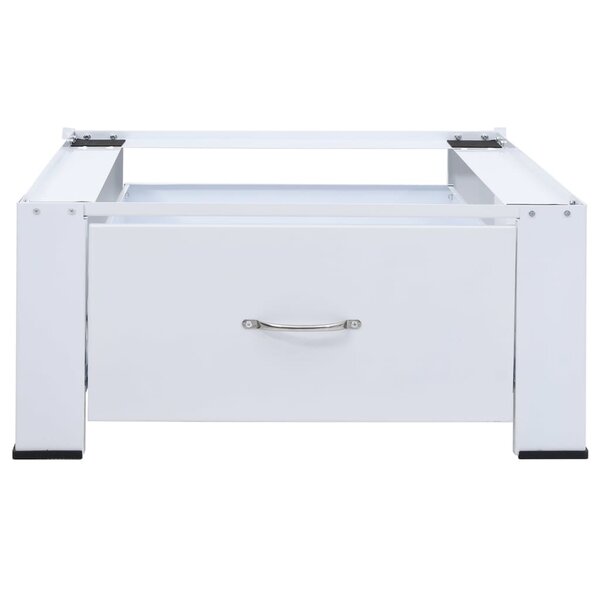 Washing Machine Pedestal with Drawer White - Image 4