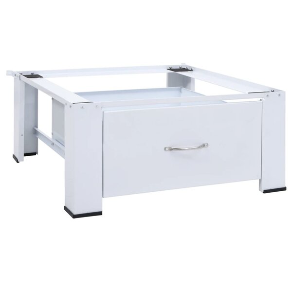 Washing Machine Pedestal with Drawer White