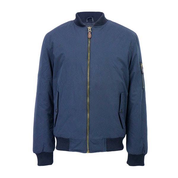 Mens Microfiber Shell Bomber Jacket - Navy Case Pack 12